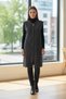 Long Line/Wave Pattern Vest with Pockets and Zipper Large Size Vest