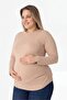 Long Sleeve Maternity T-Shirt Cotton Lycra Soft and Stretchy Fabric Pack of 4 - 4