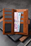 U.S. Polo Assn. 23717-23718 Genuine Leather Phone Holder Handheld Portfolio Wallet Card Holder Taba - 6