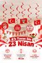 23 April Celebration Ceiling Pendant Ornament 6-Piece Wall Ornament - 2