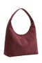 Women's Burgundy Suede Casual Soft Textured Large Size Shoulder and Tote Bag