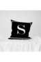 Lettered Throw Pillow Pillow Case - Letter S - 43x43 Cm - 4