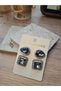 Black Stone Geometric Double Figure Design Women's Steel Earrings - 2