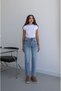 Blue Height Fit Raw Hem Jeans - 3