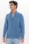Men's Slim Fit Slim Fit Print Half Turtleneck Zip-Up Indigo Color Cardigan
