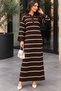 Women's Spanish Sleeve Striped Dress