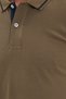 Men's Slim Fit Slim Fit 100% Cotton Soft Textured Cool Fabric Brown Polo Neck T-Shirt - 7