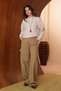 Women's Crew Neck Loose Cut Basic Jazz Yarn Knitwear Tunic 8619 Stone - 5