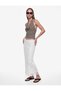 Slim Fit Regular Waist Midi Slit Lace Skirt - 2