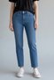 Women's Mom High Waist Boyfriend Cut Lycra Jeans - 3