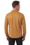 Men's Tan Wrinkle-Free Suede Fabric Snap Pocket Slim Fit Transitional Shirt 2302329 - 3