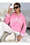 3 Thread Los Angeles California Winter Thick Sweatshirt - Dusty Pink Printed Oversized Hoodie - 4