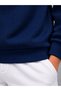 Half Zippered Navy Blue Regular Fit Comfortable Fit Standing Collar Sweatshirt [100% Cotton Lakos Fabric] - 4
