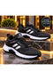 Unisex Waterproof PU Sole Sports Shoe-Black-White - 2