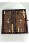 Mother of Pearl Inlay Filigree Embroidered Handcrafted Medium Size Wooden Backgammon - Light Color (20X40 cm) - 5