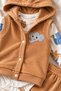 Baby Boy Set 3-Piece Set with Hooded Vest Seasonal Baby Set 3 6 9 12 - 3