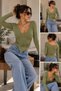 Yan Ruched Snap Fastener Bodysuit - 4
