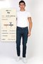 Men's Slim Fit Dark Green Grinded Jean Trousers Hlthe1949 - 5