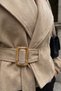 Lorven Cross Buckle Suede Oversize Mink Viral Women's Jacket - 4