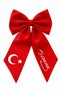 6 Pieces of Turkish Flag and Atatürk Signature Motif Bowknot Buckle - Red - 3