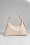 Women's Cream Lined Hand and Shoulder Bag - 3