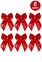 6 Pieces of Turkish Flag and Atatürk Signature Motif Bowknot Buckle - Red - 2