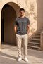 Dark Gray Men's Too Complicated Printed Crew Neck Loose Fit T-Shirt - 3