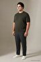 Men's Large Size Casual Summer Khaki Knitwear T-Shirt - 4
