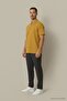 Mustard Men's Slim Fit Pique Short Sleeve Polo Collar T-Shirt - 4