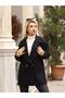 Women's Black Cashmere Coat Oversize