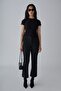 Black Cotton Basic T-Shirt - 2