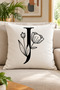Lettered Throw Pillow Pillow Case - Letter J - 43x43 Cm - 6