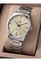 Men's Silver Metal Cord Navy Blue Dial 5 Bar Wristwatch with 2 Year Warranty
