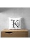 Lettered Throw Pillow Case - Letter K - 43x43 Cm - 2