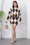 Crew Neck Knitwear Blouse Skirt Double Set 2026-8797 - 3