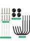 Metal Curtain Holdbacks,4Pcs Wall Mounted U-Shape Drapery Tiebacks,Aluminum Alloy Retro Curtain Hooks for Home Decor - 5