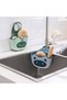 Adjustable Kitchen Sink Sponge Holder,Faucet Hanging Drain Bag for Soap and Brushes,Blue - 6