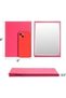 Yelajoy 3 Pack Portable Folding Makeup Mirror with Stand,21 x 15.2 cm PU Travel Vanity Mirror,Adjustable Tabletop Mirror for Cosmetics - 7