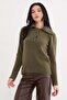 Half Buttoned Baby Collar Knit Sweater