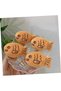 6 Pcs Cute Cartoon Taiyaki Fish Brooches,Plush Fish Lapel Pins for Bags and Hats,Brown Dessert Theme Badge Jewelry Accessories - 2