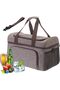 Yelajoy Insulated Thermal Tote Bag,Leak-Proof Foldable Grocery Cooler,41x28x27cm - 5