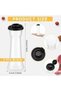 Yelajoy 2-Set Plastic Salt and Pepper Shakers with Lids,Hourglass Design for Kitchen and Camping,Black - 7