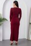 Double Breasted Collar Long Sleeve Buckle Dress 2025-4332 - 6