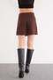 Pleated Mini Skirt with Side Zipper and Accessories - 6