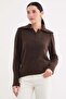 Half Buttoned Baby Collar Knit Sweater