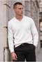 Parma V-Ausschnitt Herren-Strickpullover - Ecru - 4