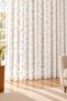 Linen Textured Tulle Curtain with Colorful Ruffle Detail, 1/3 Dense Pleats, Wrinkle-Resistant, No Ironing Needed, Suitable for Any Room - 2