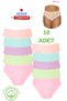 10-Pack High Waist 100% Cotton Bato Panties - Heart Patterned Comfortable Fit Underwear