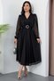 Double-Breasted Collar Glittery Tulle Dress GRS3590 - 3