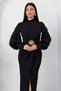 High Collar Long Sleeve Front Tassel Dress K-262752 - 2
